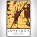 Lovelock Nevada Map Print Portrait Orientation in Ember Style With Shaded Background