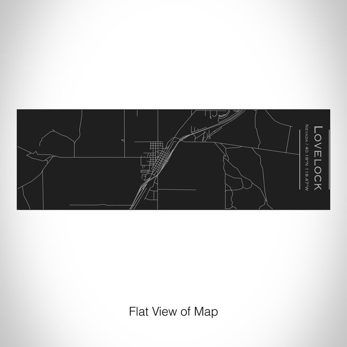 Rendered View of Lovelock Nevada Map on 10oz Stainless Steel Insulated Cup with Sliding Lid in Black