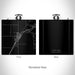 Rendered View of Lovelock Nevada Map on 6oz Stainless Steel Flask in Black