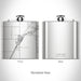 Rendered View of Lovelock Nevada Map on 6oz Stainless Steel Flask