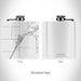 Rendered View of Lovelock Nevada Map on 6oz Stainless Steel Flask in White