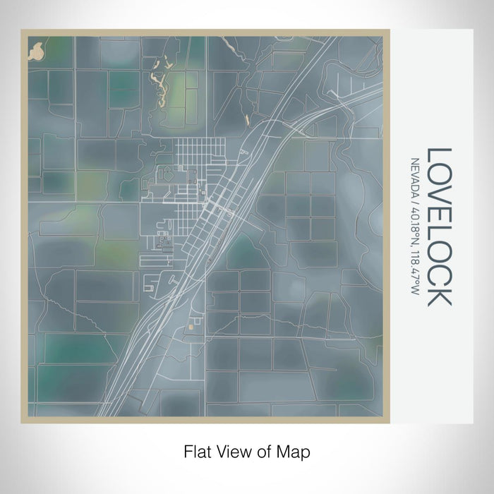 Rendered View of Lovelock Nevada Map on 17oz Stainless Steel Insulated Tumbler in Afternoon Map Style