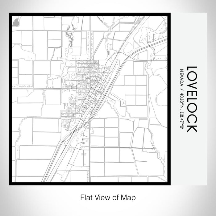 Rendered View of Lovelock Nevada Map on 17oz Stainless Steel Insulated Tumbler in Classic Map Style
