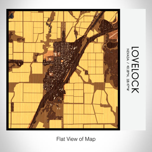 Rendered View of Lovelock Nevada Map on 17oz Stainless Steel Insulated Tumbler in Ember Map Style