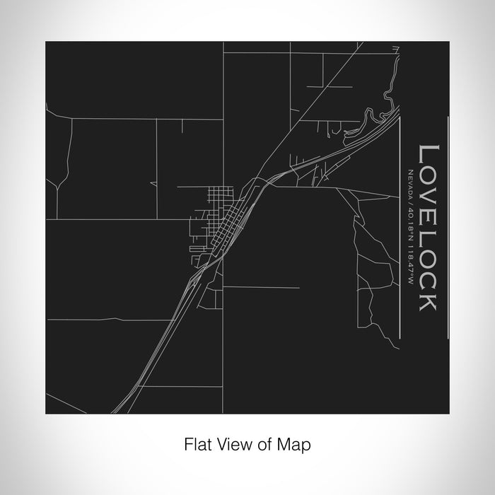 Rendered View of Lovelock Nevada Map on 17oz Stainless Steel Insulated Tumbler in Black