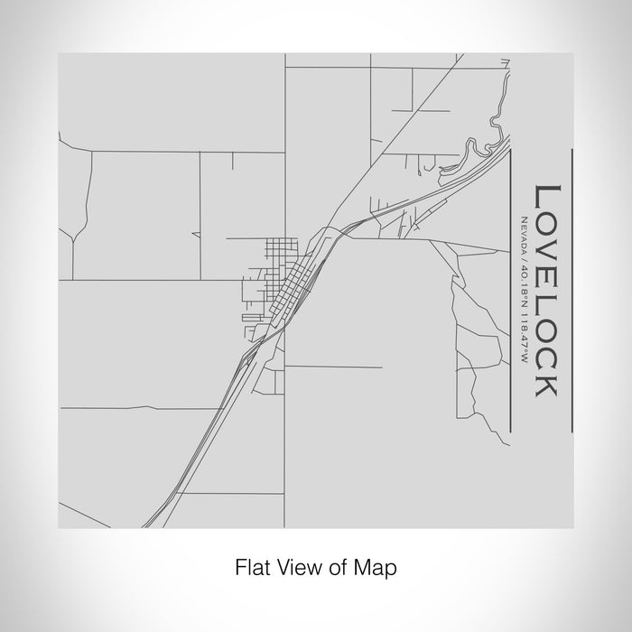 Rendered View of Lovelock Nevada Map on 17oz Stainless Steel Insulated Tumbler