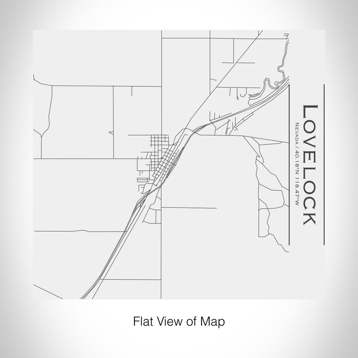 Rendered View of Lovelock Nevada Map on 17oz Stainless Steel Insulated Tumbler in White