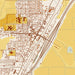 Lovelock Nevada Map Print in Woodblock Style Zoomed In Close Up Showing Details
