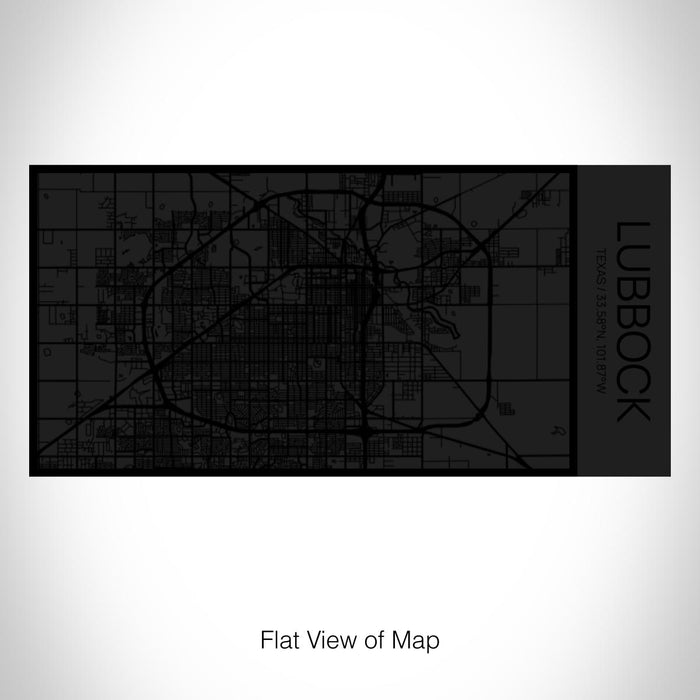 Rendered View of Lubbock Texas Map on 17oz Stainless Steel Insulated Cola Bottle in Stainless in Matte Black