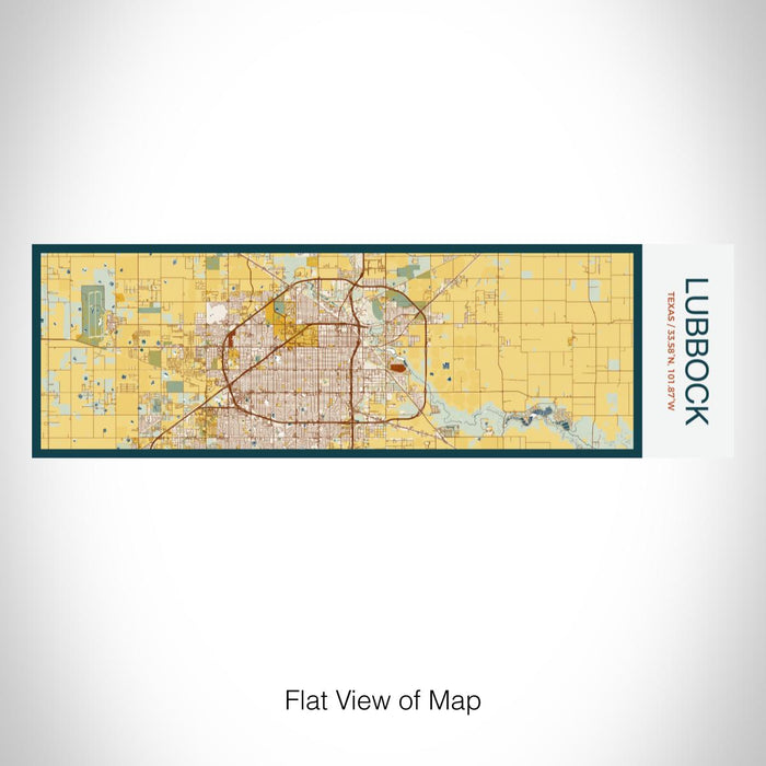 Rendered View of Lubbock Texas Map on 10oz Stainless Steel Insulated Cup in Woodblock with Sliding Lid