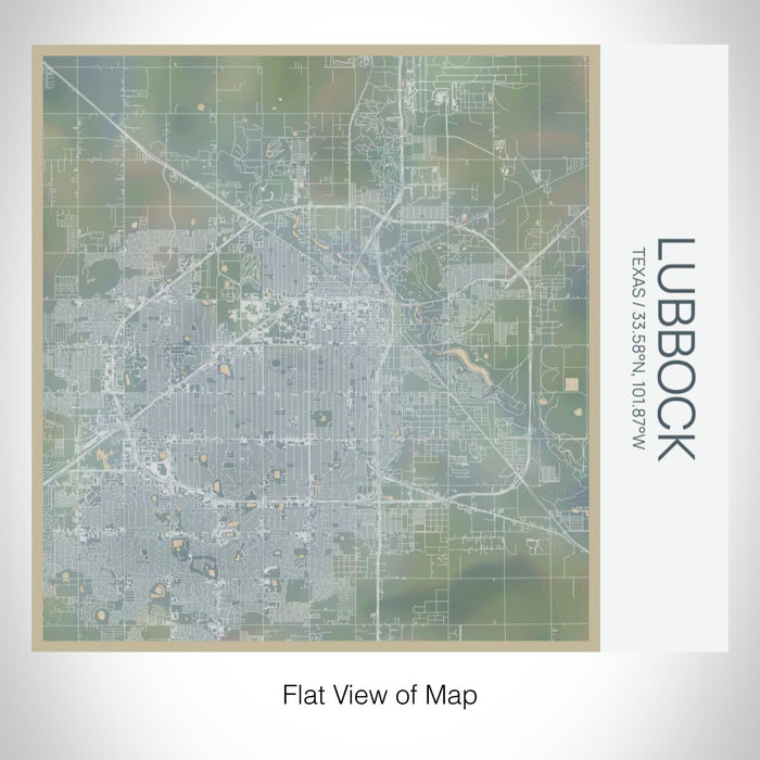 Rendered View of Lubbock Texas Map on 17oz Stainless Steel Insulated Tumbler in Afternoon Map Style