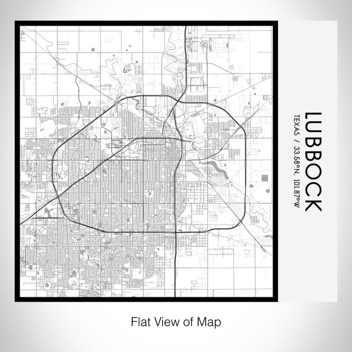 Rendered View of Lubbock Texas Map on 17oz Stainless Steel Insulated Tumbler in Classic Map Style