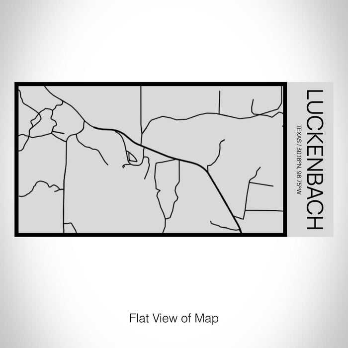 Rendered View of Luckenbach Texas Map on 17oz Stainless Steel Insulated Cola Bottle in Stainless