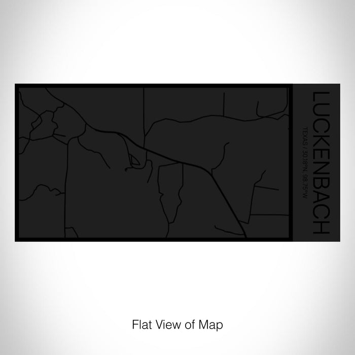 Rendered View of Luckenbach Texas Map on 17oz Stainless Steel Insulated Cola Bottle in Stainless in Matte Black