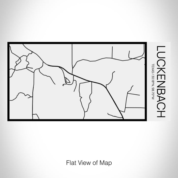 Rendered View of Luckenbach Texas Map on 17oz Stainless Steel Insulated Cola Bottle in Stainless in Matte White