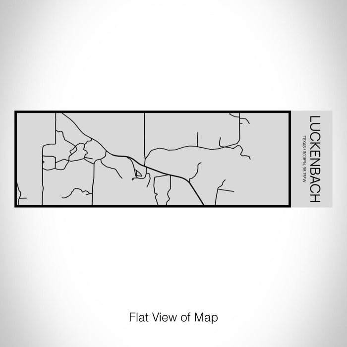 Rendered View of Luckenbach Texas Map on 10oz Stainless Steel Insulated Cup with Sipping Lid