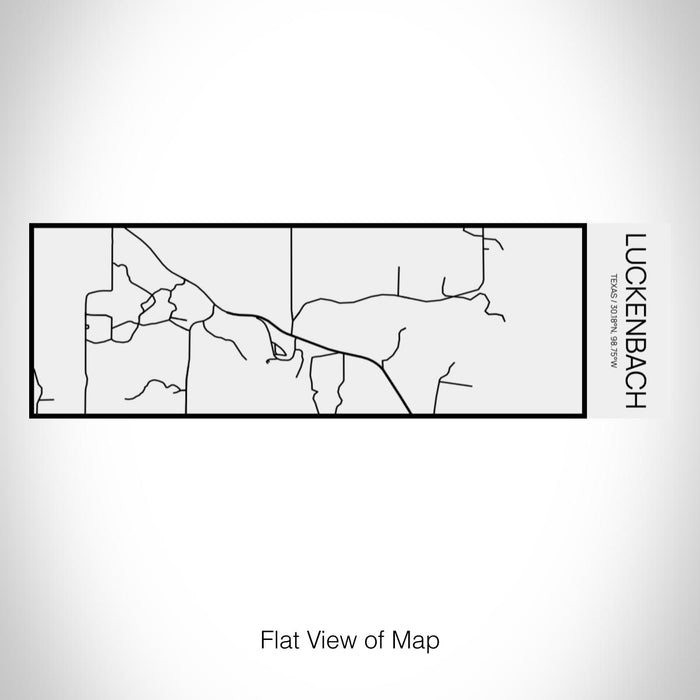 Rendered View of Luckenbach Texas Map on 10oz Stainless Steel Insulated Cup in Matte White with Sliding Lid