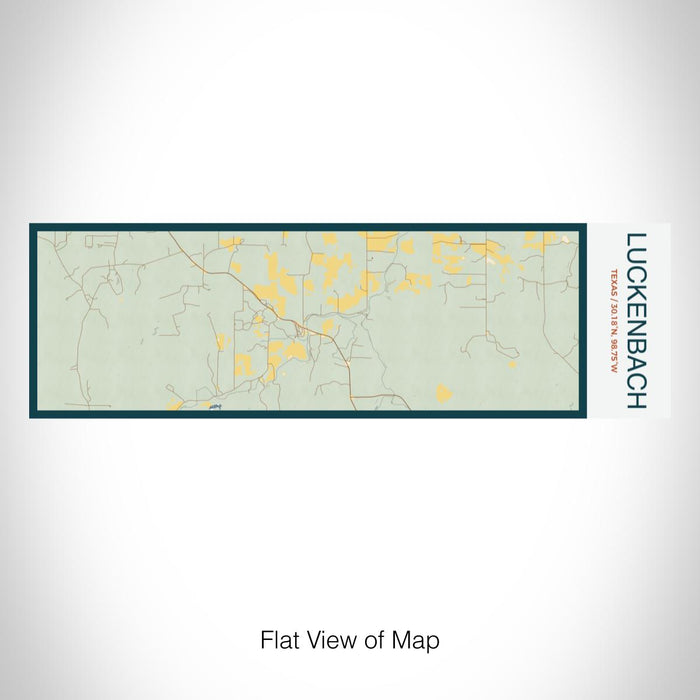 Rendered View of Luckenbach Texas Map on 10oz Stainless Steel Insulated Cup in Woodblock with Sliding Lid