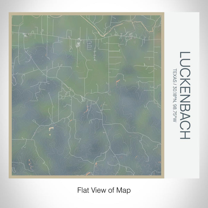 Rendered View of Luckenbach Texas Map on 17oz Stainless Steel Insulated Tumbler in Afternoon Map Style