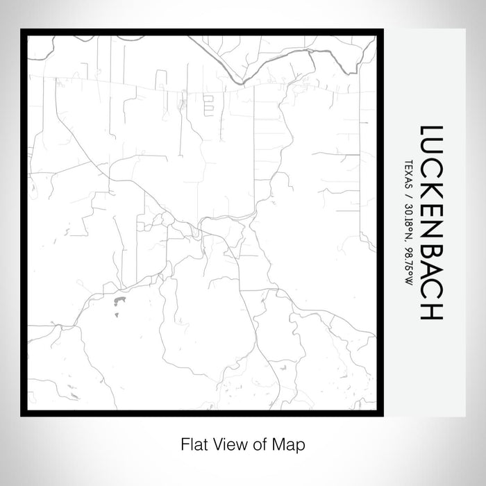 Rendered View of Luckenbach Texas Map on 17oz Stainless Steel Insulated Tumbler in Classic Map Style