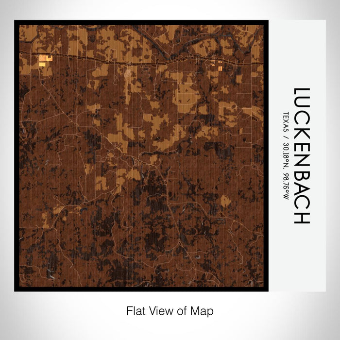 Rendered View of Luckenbach Texas Map on 17oz Stainless Steel Insulated Tumbler in Ember Map Style