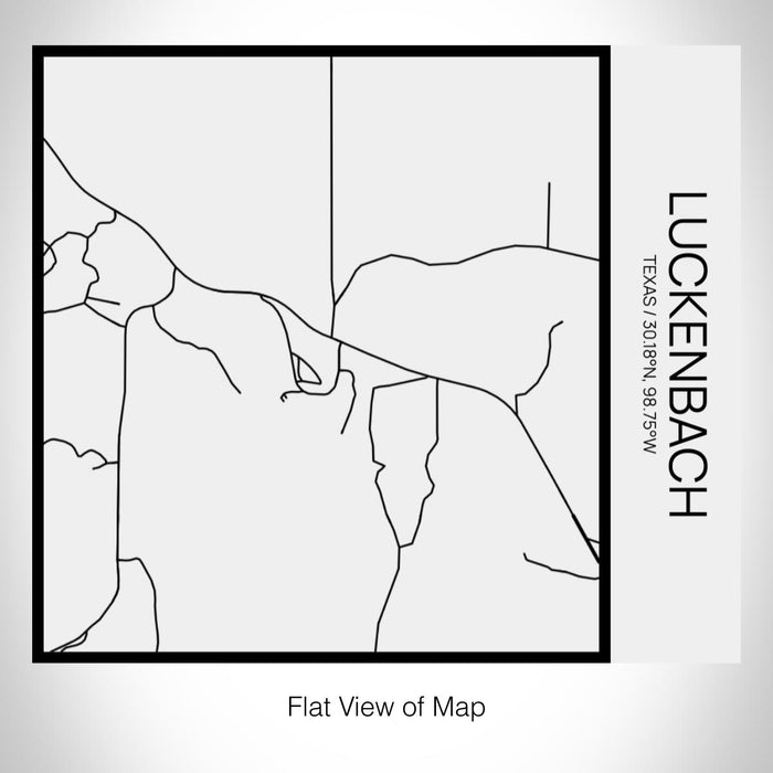 Rendered View of Luckenbach Texas Map on 17oz Stainless Steel Insulated Tumbler in Matte White with Tactile Lines