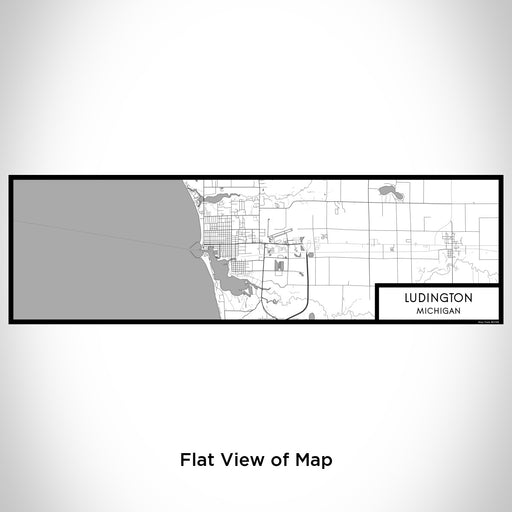 Flat View of Map Custom Ludington Michigan Map Enamel Mug in Classic