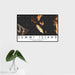 16x24 Lummi Island Washington Map Print Landscape Orientation in Ember Style With Tropical Plant Leaves in Water