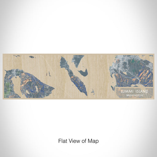 Flat View of Map Custom Lummi Island Washington Map Enamel Mug in Afternoon