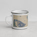 Left View Custom Lummi Island Washington Map Enamel Mug in Afternoon