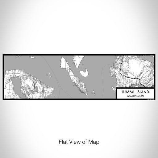 Flat View of Map Custom Lummi Island Washington Map Enamel Mug in Classic
