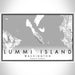 Lummi Island Washington Map Print Landscape Orientation in Classic Style With Shaded Background