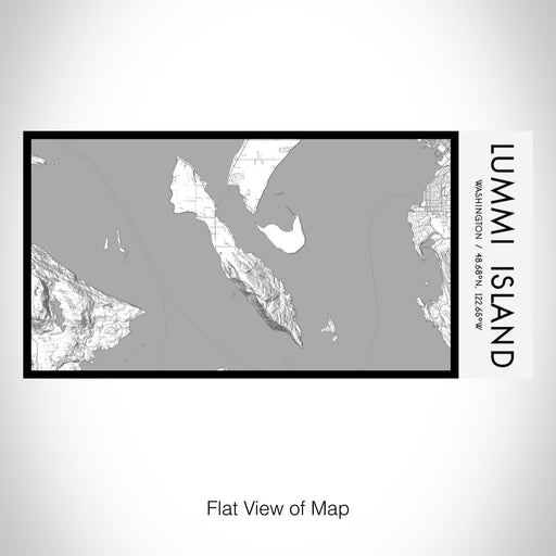 Rendered View of Lummi Island Washington Map on 17oz Stainless Steel Insulated Bottle with printed classic style map