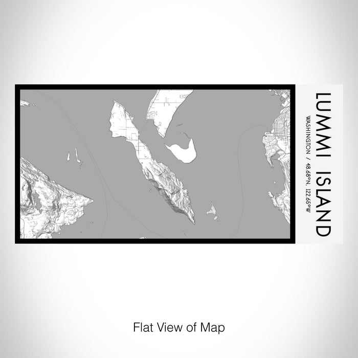 Rendered View of Lummi Island Washington Map on 17oz Stainless Steel Insulated Bottle with printed classic style map