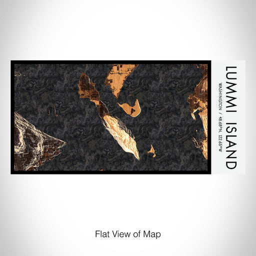 Rendered View of Lummi Island Washington Map on 17oz Stainless Steel Insulated Bottle with printed ember style map