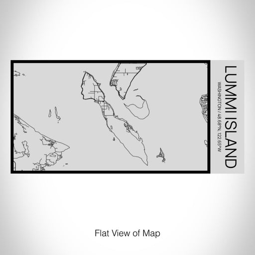 Rendered View of Lummi Island Washington Map on 17oz Stainless Steel Insulated Cola Bottle in Stainless