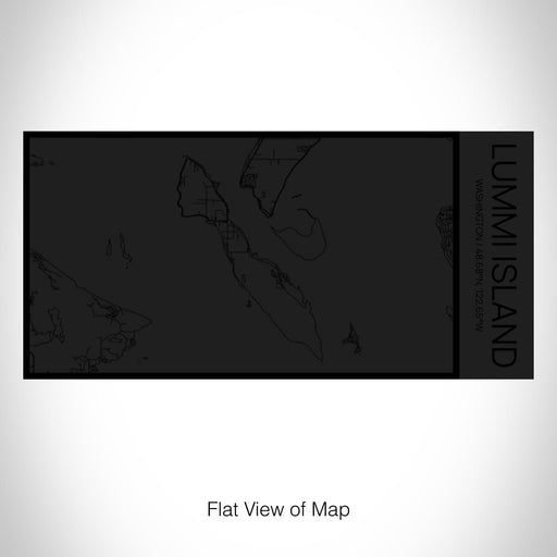 Rendered View of Lummi Island Washington Map on 17oz Stainless Steel Insulated Cola Bottle in Stainless in Matte Black