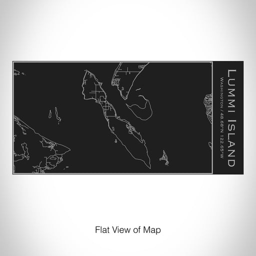 Rendered View of Lummi Island Washington Map on 17oz Stainless Steel Insulated Cola Bottle in Black