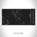 Rendered View of Lummi Island Washington Map on 17oz Stainless Steel Insulated Cola Bottle in Black