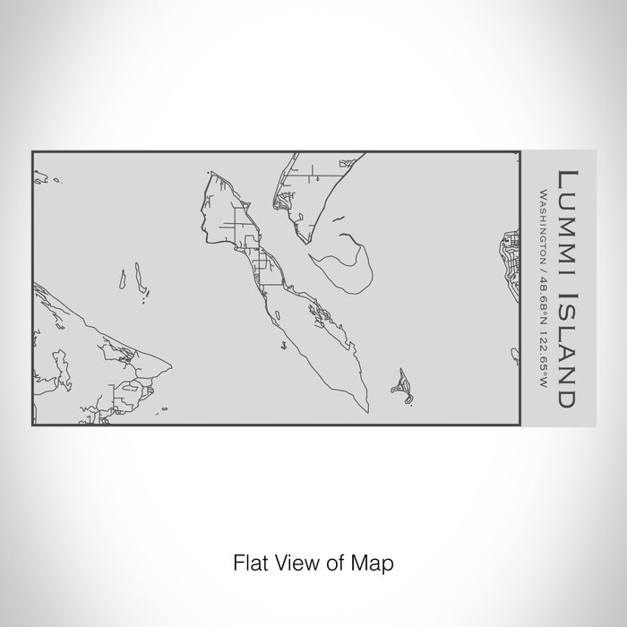 Rendered View of Lummi Island Washington Map on 17oz Stainless Steel Insulated Cola Bottle