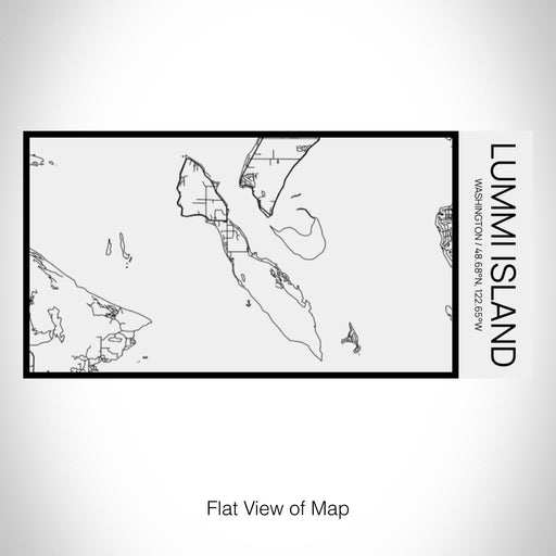 Rendered View of Lummi Island Washington Map on 17oz Stainless Steel Insulated Cola Bottle in Stainless in Matte White