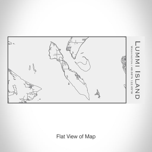Rendered View of Lummi Island Washington Map on 17oz Stainless Steel Insulated Cola Bottle in White