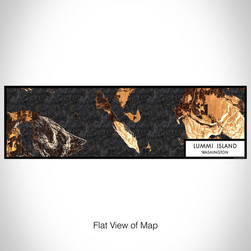Flat View of Map Custom Lummi Island Washington Map Enamel Mug in Ember