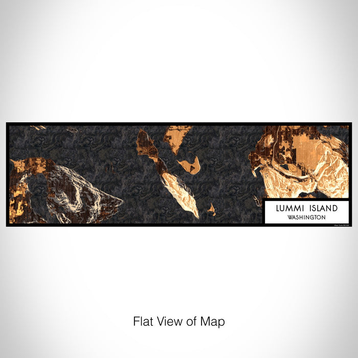 Flat View of Map Custom Lummi Island Washington Map Enamel Mug in Ember