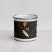 Front View Custom Lummi Island Washington Map Enamel Mug in Ember