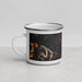 Left View Custom Lummi Island Washington Map Enamel Mug in Ember