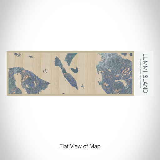 Rendered View of Lummi Island Washington Map on 10oz Stainless Steel Insulated Cup in Afternoon with Sliding Lid