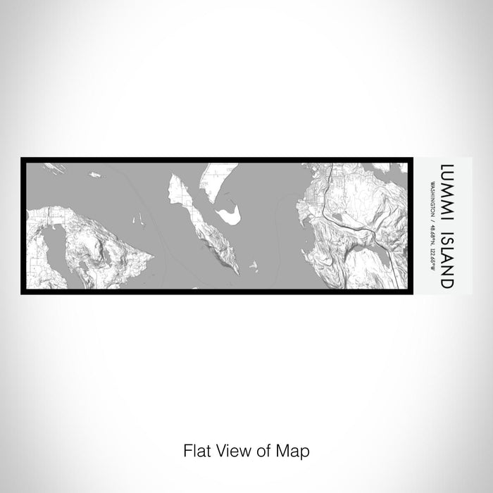 Rendered View of Lummi Island Washington Map on 10oz Stainless Steel Insulated Cup in Classic with Sliding Lid