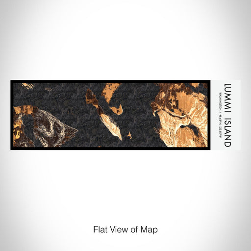Rendered View of Lummi Island Washington Map on 10oz Stainless Steel Insulated Cup in Ember with Sliding Lid