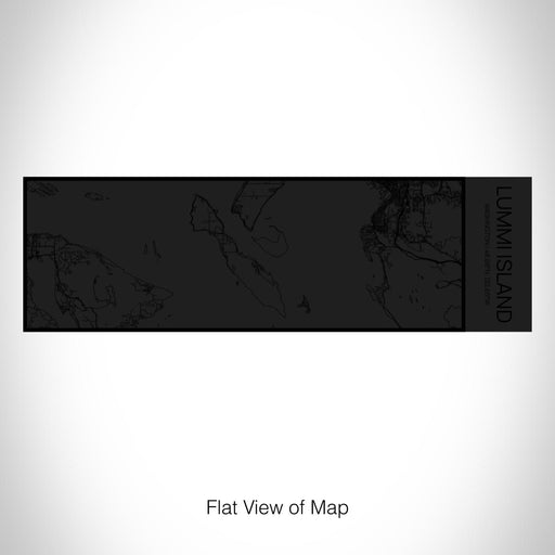 Rendered View of Lummi Island Washington Map on 10oz Stainless Steel Insulated Cup in Matte Black with Sliding Lid